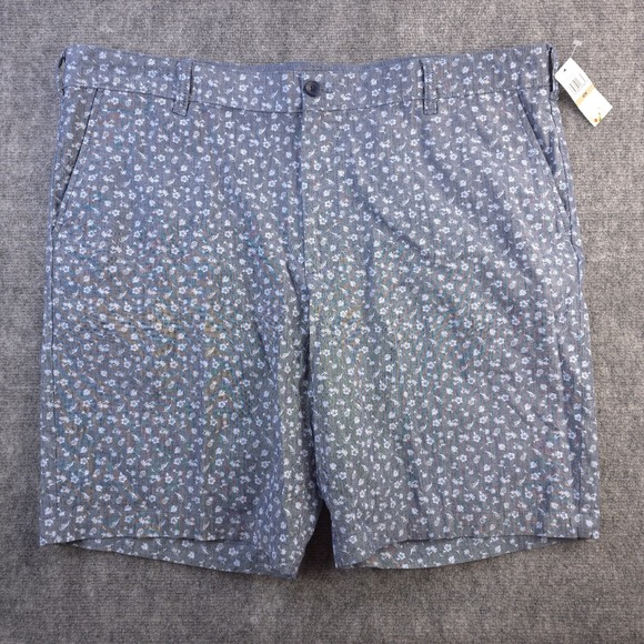 Izod Other - New Izod Saltwater Shorts 42 Blue Pineapple Floral Geometric 9.5" Inseam Stretch